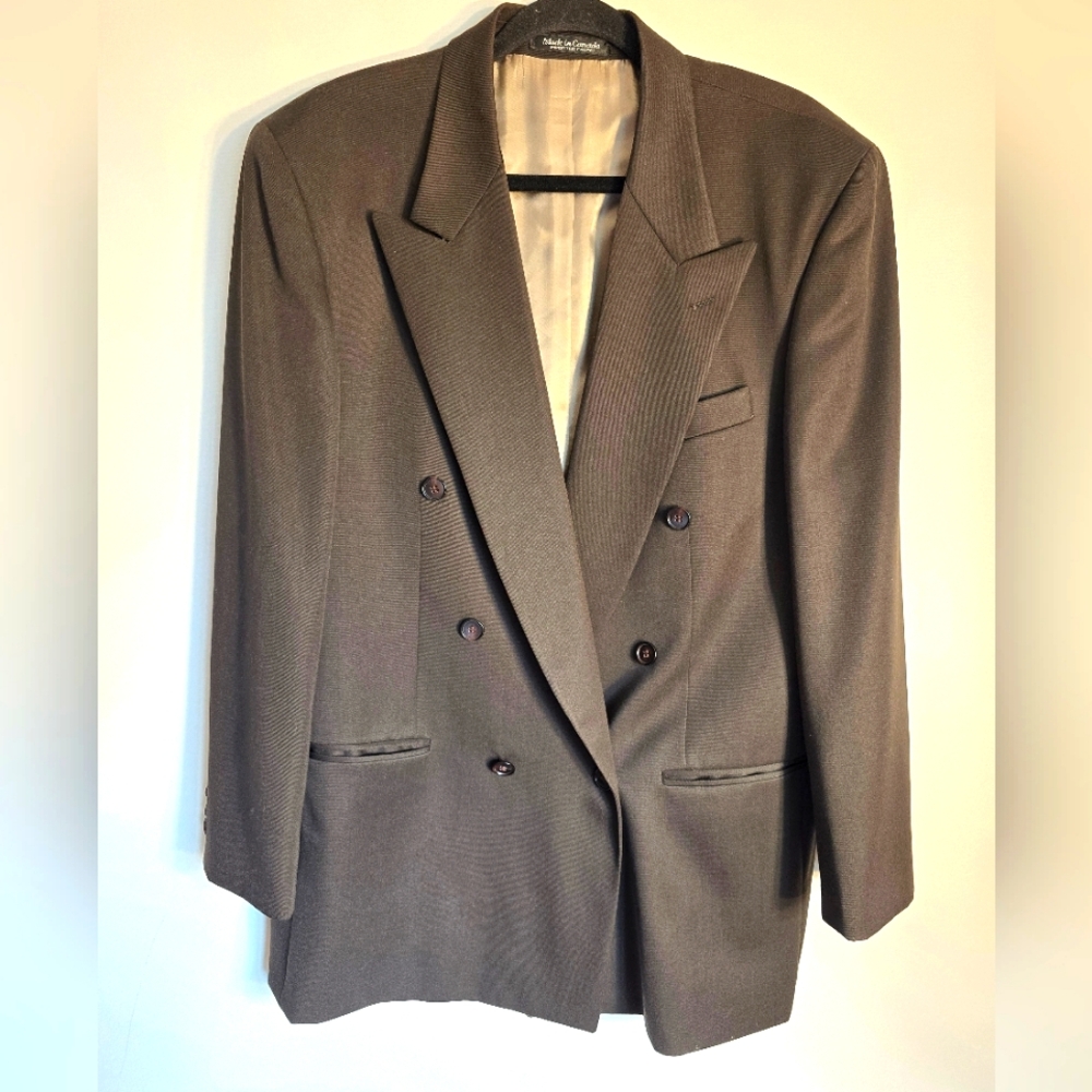 TRABALDO TOGNA MEN'S BLAZER/SPORT COAT DOUBLE BREASTED BLACK SIZE 41S